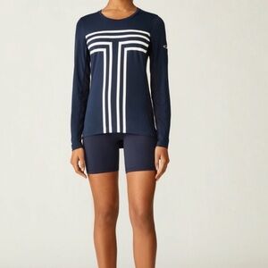 Tory Burch Sport Cooling Performance Graphic-T Long-Sleeve T - size S/P